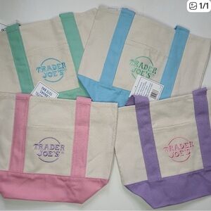 Trader Joe’s Canvas Tote Bag Purchase Individual Bag. Choose One!